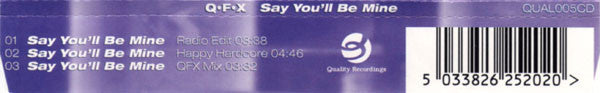 QFX : Say You'll Be Mine (CD, Single)