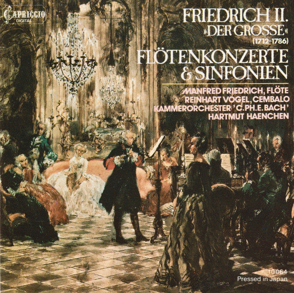Friedrich der Grosse, Manfred Friedrich, Reinhart Vogel, Kammerorchester Carl Philipp Emanuel Bach, Hartmut Haenchen : Flötenkonzerte & Sinfonien (CD, Comp)