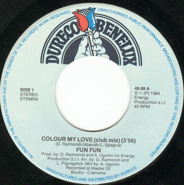 Fun Fun : Colour My Love (7", Single, Ful)
