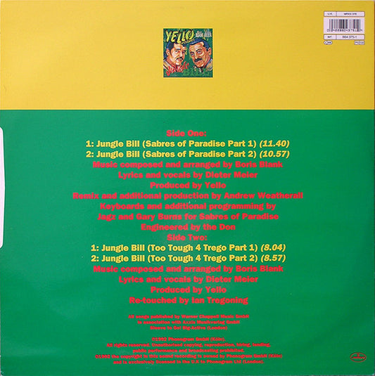 Yello : Jungle Bill (The Andrew Weatherall Mixes) (12", Single, Ltd)