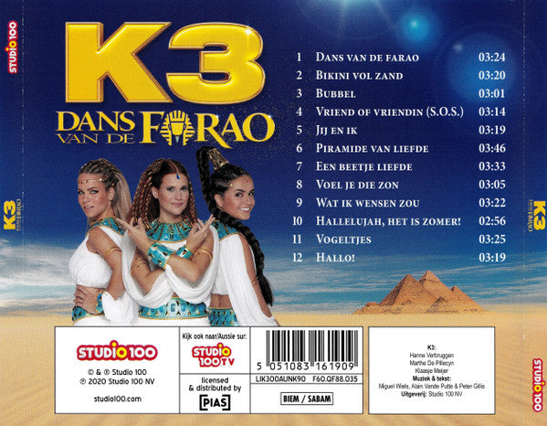 K3 : Dans Van De Farao (CD, Album + DVD-V)