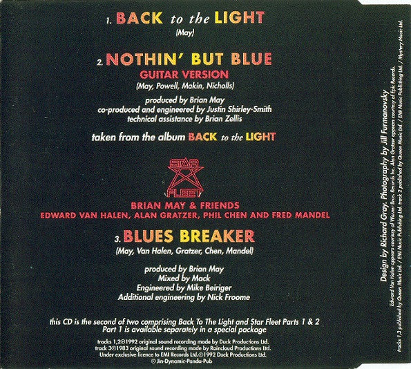 Brian May : Back To The Light Plus Star Fleet Part 2 (CD, Maxi, CD2)