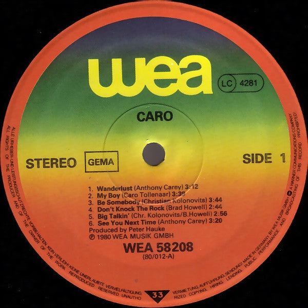 Caro (7) : Caro (LP, Album)
