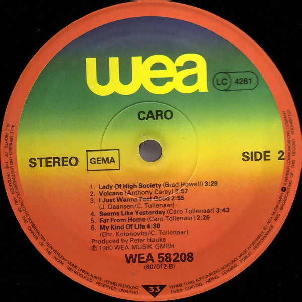 Caro (7) : Caro (LP, Album)