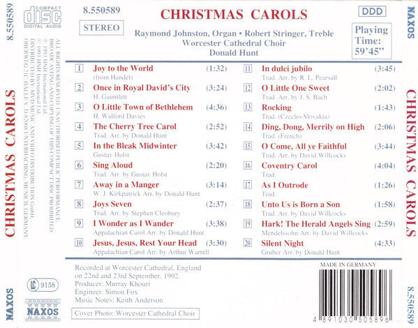 Worcester Cathedral Choir*, Donald Hunt : Christmas Carols (CD)