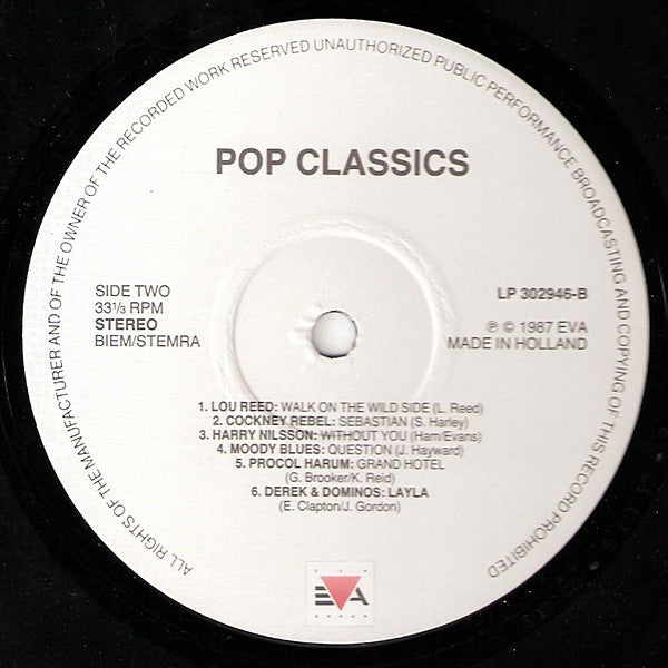 Various : Pop Classics (2xLP, Comp)