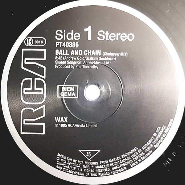 Wax (6) : Ball And Chain (12")