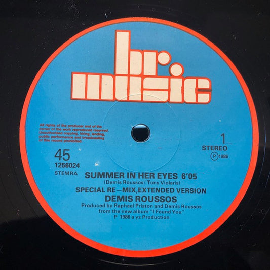 Demis Roussos : Summer In Her Eyes (12")