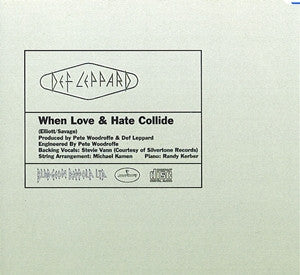 Def Leppard : When Love & Hate Collide (CD, Single, Promo)
