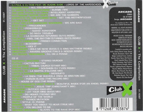 DJ Yves : Club X - The Compilation (2xCD, Comp)