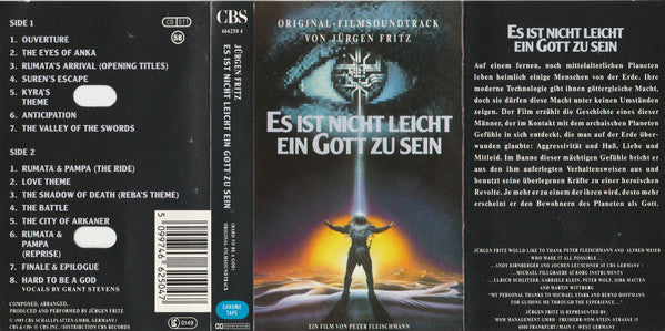 Jürgen Fritz : Es Ist Nicht Leicht Ein Gott Zu Sein (Original-Filmsoundtrack) (Cass, Album)