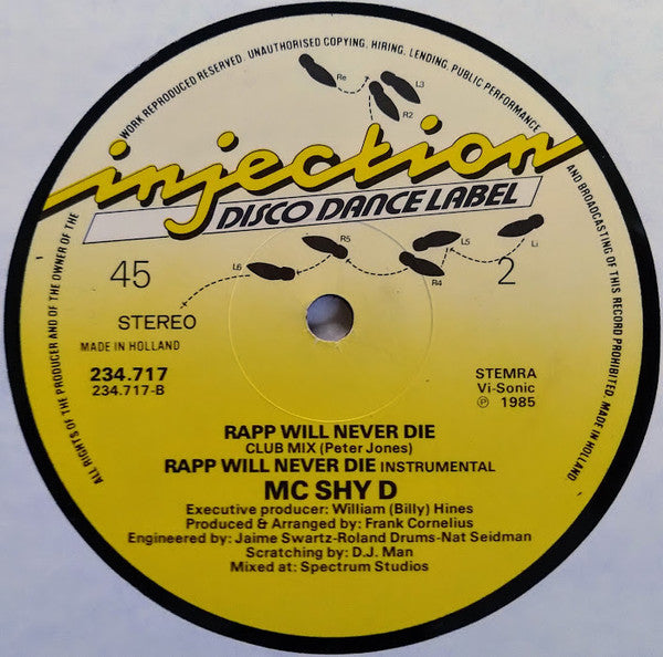 MC Shy D : Rapp Will Never Die (12", Gen)