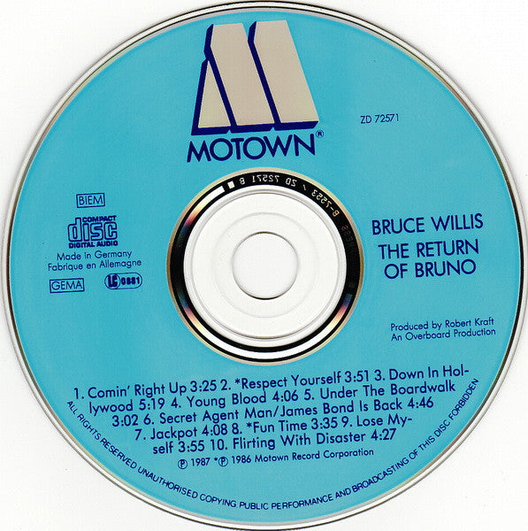Bruce Willis : The Return Of Bruno (CD, Album)