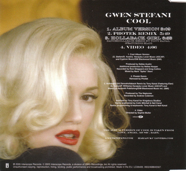 Gwen Stefani : Cool (CD, Single, Enh)