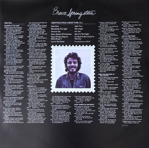Bruce Springsteen : Greetings From Asbury Park N.J. (LP, Album, RE)