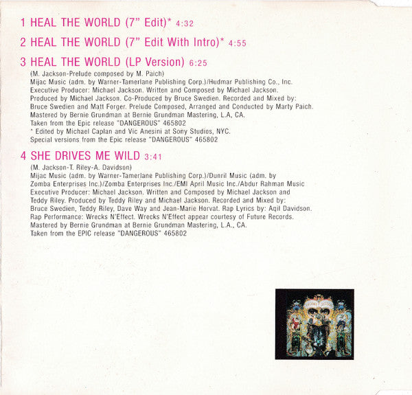Michael Jackson : Heal The World (CD, Maxi)