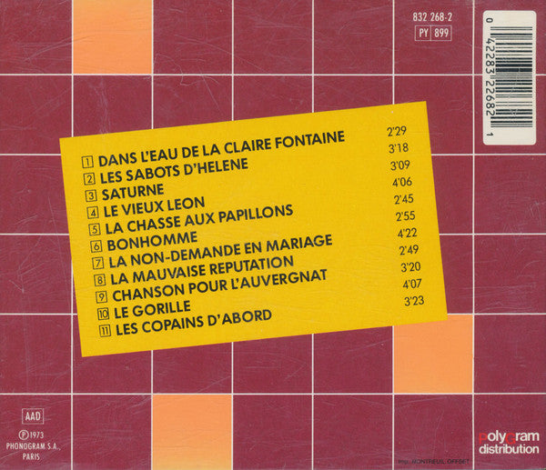 Georges Brassens : In Great Britain 73 (CD, Album, RE)