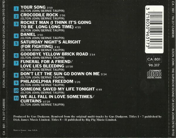 Elton John : The Superior Sound Of Elton John (1970-1975) (CD, Comp)
