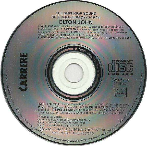 Elton John : The Superior Sound Of Elton John (1970-1975) (CD, Comp)