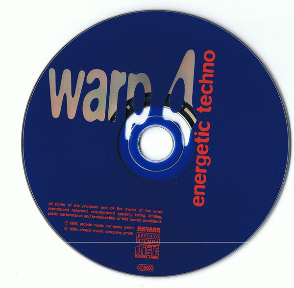 Mario De Bellis : Warp 4 - Energetic Techno (CD, Comp, Mixed)