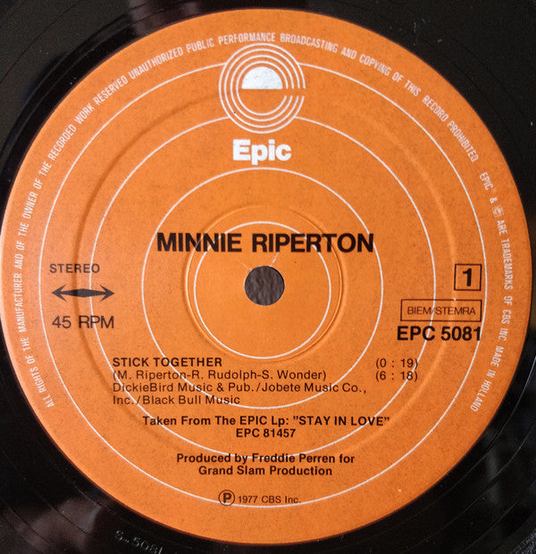 Minnie Riperton : Stick Together (12", Mono)