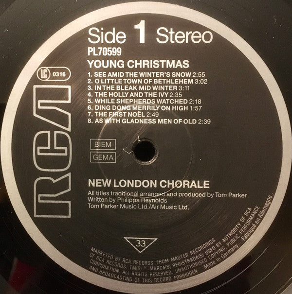 New London Chorale : Young Christmas (LP, Album, Rei)
