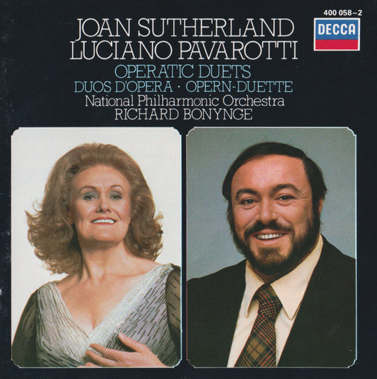 Luciano Pavarotti, Joan Sutherland, Richard Bonynge, National Philharmonic Orchestra : Sutherland Pavarotti Operatic Duets (CD, Album)