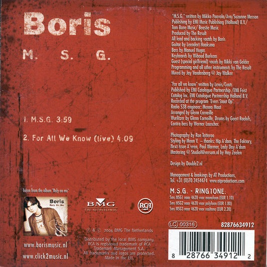 Boris (4) : M. S. G. (CD, Single)