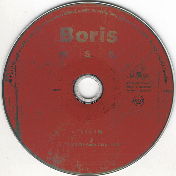 Boris (4) : M. S. G. (CD, Single)
