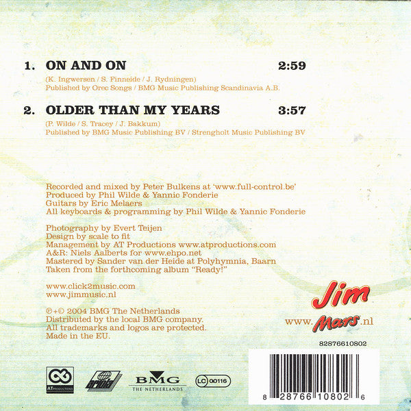 Jim (5) : On And On (CD, Single)