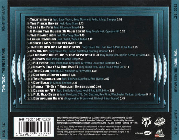 Tony Touch : The Piece Maker (CD, Album, Enh)