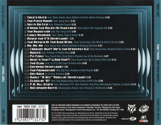 Tony Touch : The Piece Maker (CD, Album, Enh)