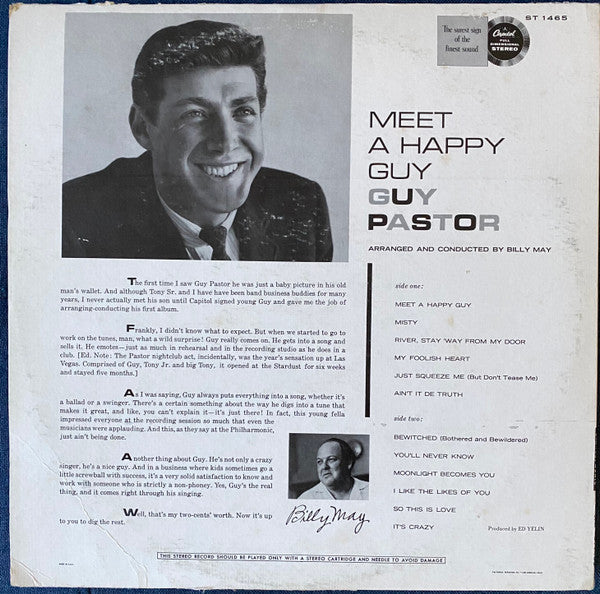 Guy Pastor : Meet A Happy Guy (LP, Album)