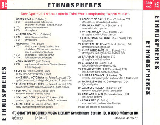 Various : Ethnospheres (CD, Smplr)
