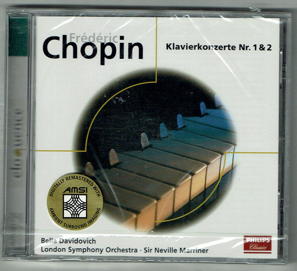 Frédéric Chopin / Bella Davidovich | London Symphony Orchestra | Sir Neville Marriner : Piano Concertos Nr. 1 & 2 (CD, Album, RE)