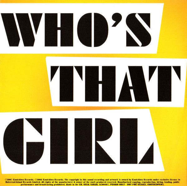 Robyn : Who's That Girl (CD, Single, Promo)