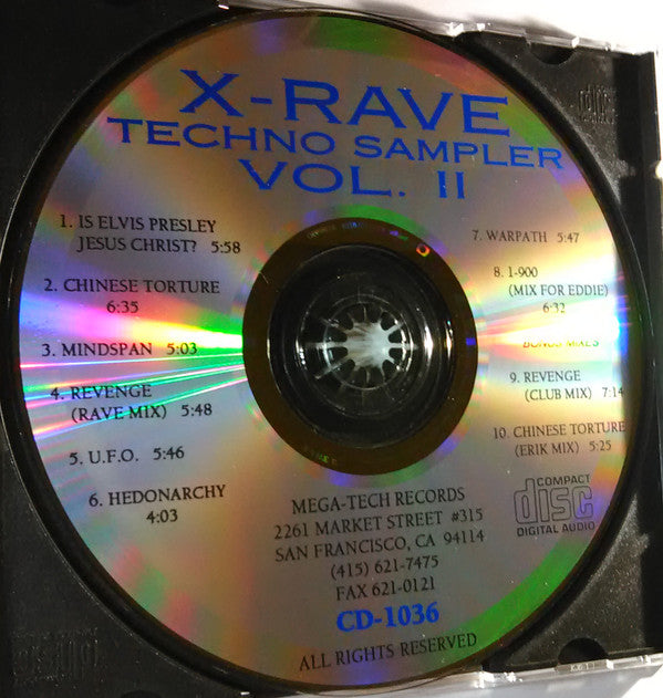 Various : X-Rave Vol. II Techno Sampler (CD, Smplr)