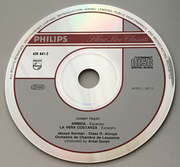 Joseph Haydn, Jessye Norman, Orchestre De Chambre De Lausanne, Antal Dorati : Arias (CD, Comp, RM)