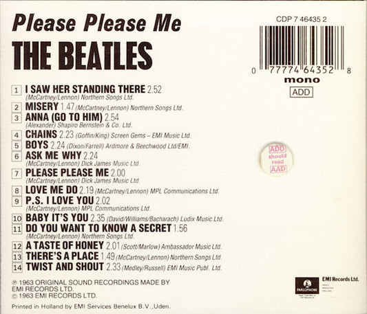 The Beatles : Please Please Me (CD, Album, Mono, RE)