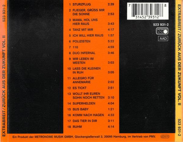 Extrabreit : Zurück Aus Der Zukunft Vol. II (CD, Comp, RE)