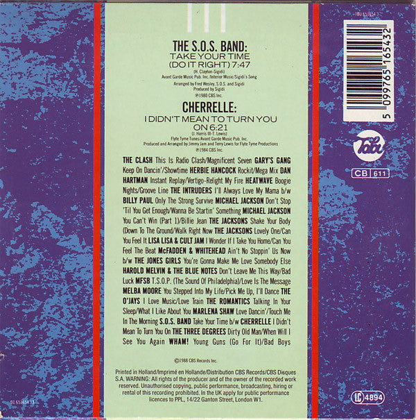 The S.O.S. Band / Cherrelle : Take Your Time (Do It Right) / I Didn't Mean To Turn You On (CD, Mini, Single)