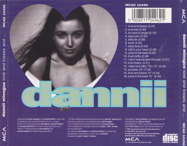 Dannii Minogue : Love And Kisses And... (CD, Album, RE)