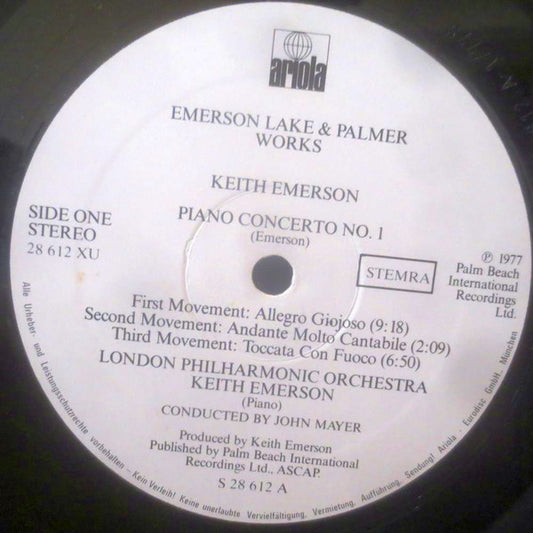 Emerson, Lake & Palmer : Works (Volume 1) (2xLP, Album)
