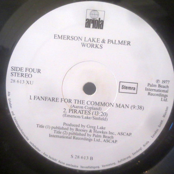 Emerson, Lake & Palmer : Works (Volume 1) (2xLP, Album)