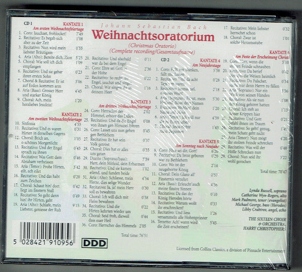 Johann Sebastian Bach – The Sixteen Choir & Orchestra, Harry Christophers : Weihnachtsoratorium (2xCD, Album)