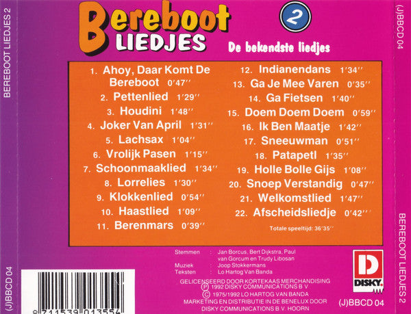 De Bereboot : Bereboot Liedjes 2 (De Bekendste Liedjes) (CD, Comp)