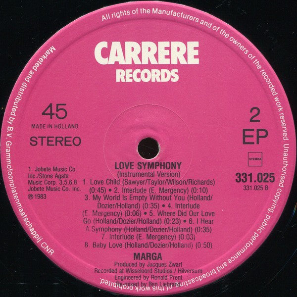 Marga Scheide : Love Symphony (12")