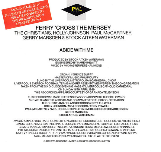 The Christians, Holly Johnson, Paul McCartney, Gerry Marsden & Stock, Aitken & Waterman : Ferry 'Cross The Mersey (CD, Single)