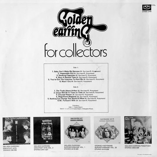 Golden Earring : For Collectors (LP, Comp)