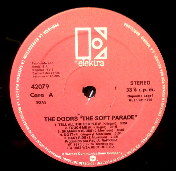 The Doors : The Soft Parade (LP, Album, RE)